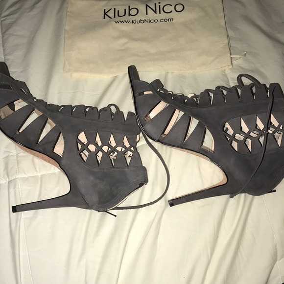 Klub Nico grey suede heels - Picture 6 of 7